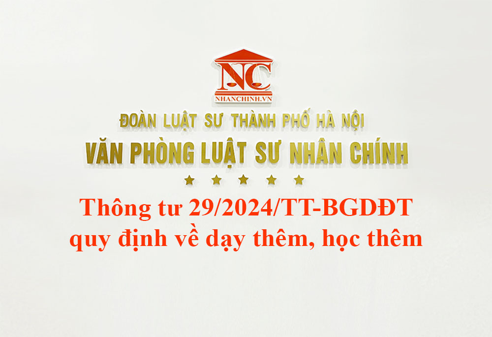 Thông tư 29/2024/TT-BGDĐT quy định về dạy thêm, học thêm